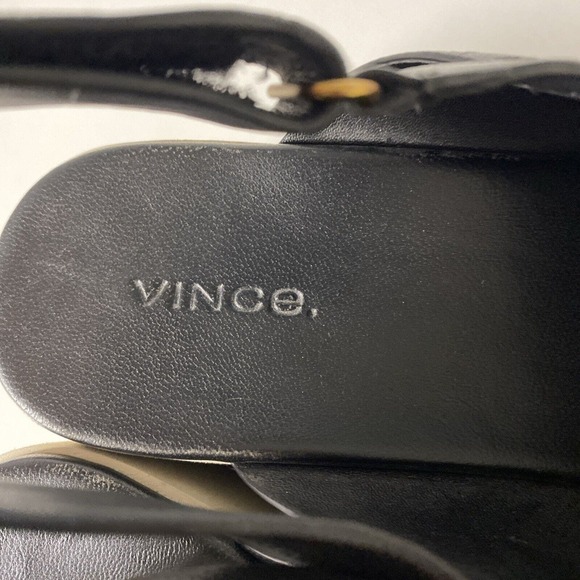 VINCE Weslan Cross Strap Slingback Sandal Flatform Platform Open Toe Bla… - Picture 9 of 10